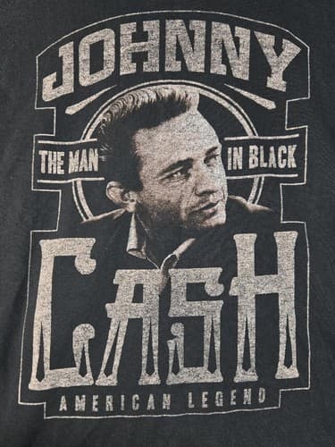 Johnny Cash Men's Short Sleeve "Man in Black" Graphic T-Shirt Sz Small #S105s - Thumbnail 2