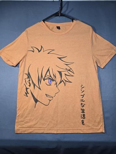 Manfinity Men's Orange Short Sleeve Cotton T-Shirt Size Small