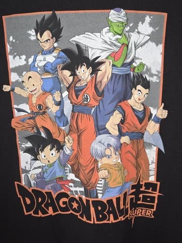 Dragon Ball Z Graphic T-Shirt Small Black Toki Animation Anime Manga Goku VGC - Thumbnail 2
