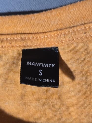 Manfinity Men's Orange Short Sleeve Cotton T-Shirt Size Small - Thumbnail 4