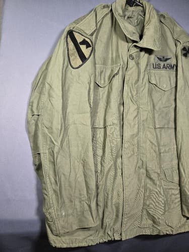 Vintage M65 Field Jacket 1st Cav 4th Infantry Pathfinder Small Regular Olive - Thumbnail 2