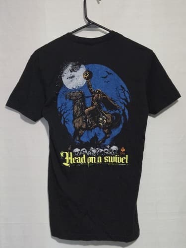 Zero Foxtrot Head On A Swivel T-Shirt Unisex Small Black Graphic Tee - Thumbnail 3