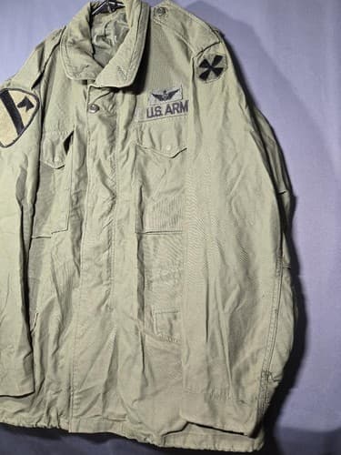 Vintage M65 Field Jacket 1st Cav 4th Infantry Pathfinder Small Regular Olive - Thumbnail 3