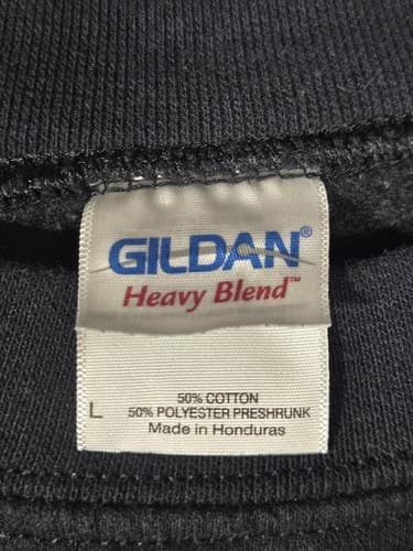 Gildan Heavy Cotton Men's Black Long Sleeve T-Shirt Size Large #S97s - Thumbnail 4