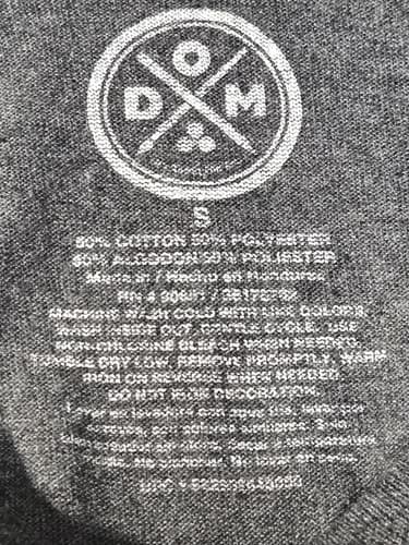 DOM Men's Heather Gray Short Sleeve Graphic T-Shirt Size Small - Thumbnail 4