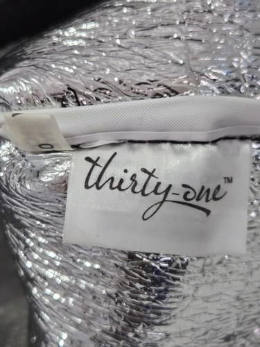 Thirty-One Thermal Tote Lunch Bag Black White Chevron Zig Insulated #S89s - Thumbnail 3