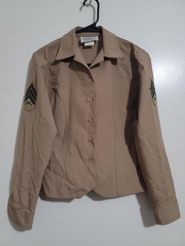 DSCP Marine women Poly/Wool Khaki L/S Shirt 8410-01-514-8679 sz (8/R) #50