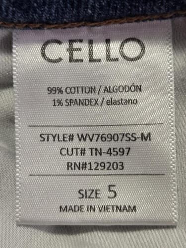 Cello Jeans Women's Blue High Waisted Distressed Skinny Denim Pants Size 11 T29t - Thumbnail 3