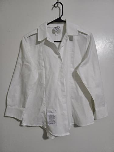 DSCP Female Long Sleeve White Shirt 10XS NSN:8410-01-597-6387 #E44e