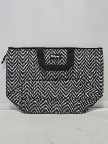Thirty-One Thermal Tote Lunch Bag Black White Chevron Zig Insulated #S89s