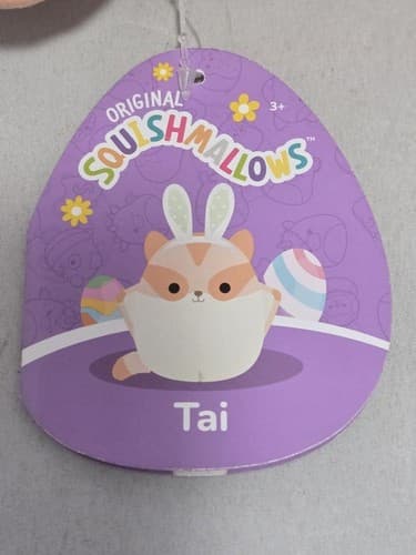 Squishmallows 8" Tai the Sugar Glider Easter Squad Peach Plush Bunny Ears #S83s - Thumbnail 5