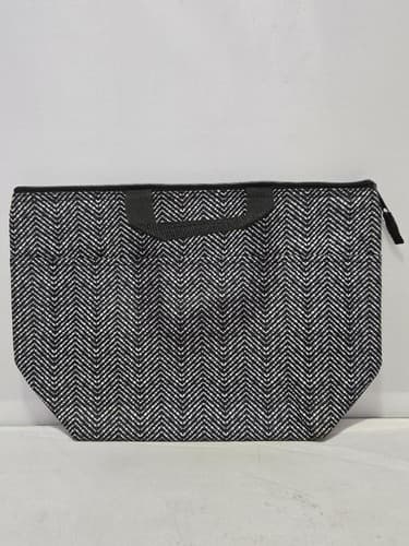 Thirty-One Thermal Tote Lunch Bag Black White Chevron Zig Insulated #S89s - Thumbnail 2