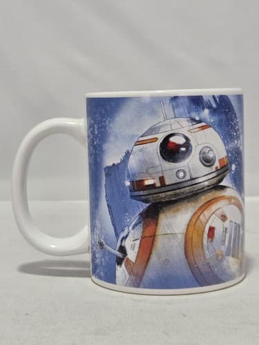 Star Wars Graphic Coffee Mug 20oz Large Ceramic Tea Cup Silver Buffalo VGC #T3t