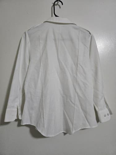 DSCP Female Long Sleeve White Shirt 10XS NSN:8410-01-597-6387 #E44e - Thumbnail 2