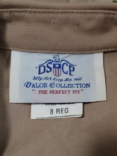 DSCP Marine women Poly/Wool Khaki L/S Shirt 8410-01-514-8679 sz (8/R) #50 - Thumbnail 3