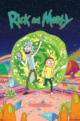 Trends International Rick And Morty - Cover Wall Poster, 22.375" x 34", Unframed