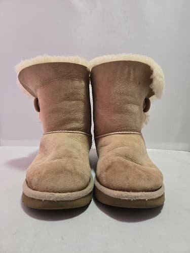 UGG Bailey Button II Size 6 Brown Casual Outdoor Suede Sheepskin Boots #E55e - Thumbnail 2
