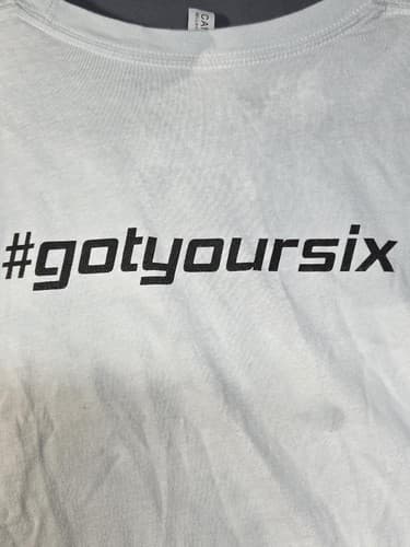 Sacrifice #GotYourSix Military Support Graphic T-Shirt White Size XL - Thumbnail 6