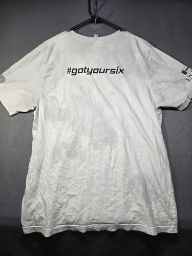 Sacrifice #GotYourSix Military Support Graphic T-Shirt White Size XL - Thumbnail 5