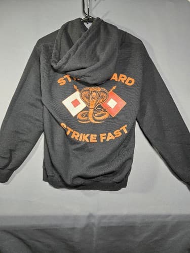 Cobra Company Men's Gray Long Sleeve Pull-Over Graphic Hoodie Size Medium #S101s - Thumbnail 3