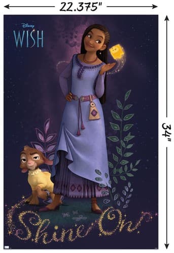 Trends International Disney Wish-Asha Wall Poster, 34L x 22.4W, Unframed Version - Thumbnail 3