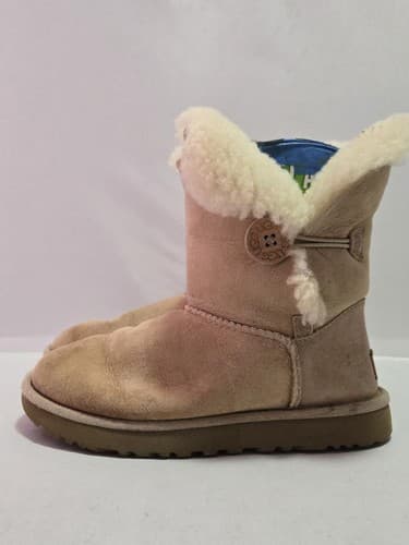 UGG Bailey Button II Size 6 Brown Casual Outdoor Suede Sheepskin Boots #E55e - Thumbnail 3