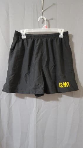 lot of 2 -MEDIUM - APFU Shorts Army Black and Gold #4z - Thumbnail 2