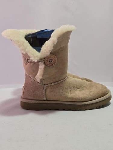 UGG Bailey Button II Size 6 Brown Casual Outdoor Suede Sheepskin Boots #E55e - Thumbnail 5