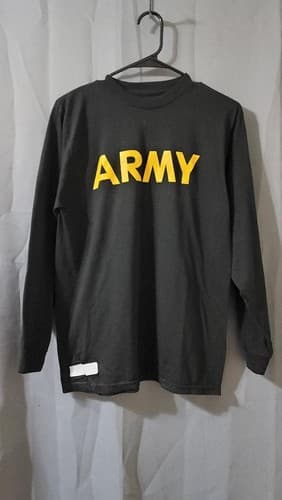 lot of 2-SMALL - APFU Long Sleeve Shirt Army Black and Gold #1z