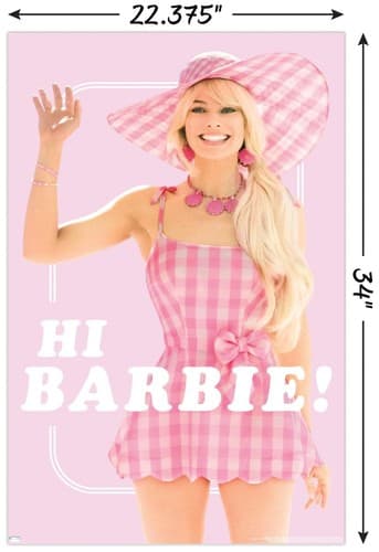 Trends Barbie: The Movie - Hi Barbie Wall Poster, 34L x 22.4W, Unframed Version - Thumbnail 3