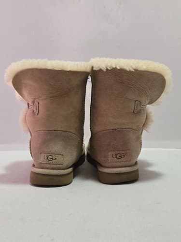 UGG Bailey Button II Size 6 Brown Casual Outdoor Suede Sheepskin Boots #E55e - Thumbnail 4