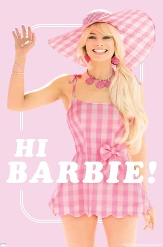 Trends Barbie: The Movie - Hi Barbie Wall Poster, 34L x 22.4W, Unframed Version