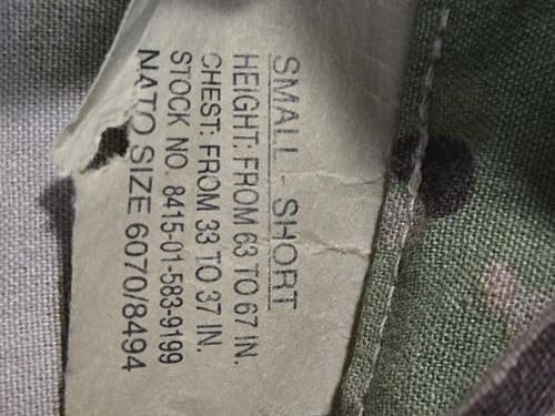 OCP MultiCam Aircrew Jacket Small/Short NSN:8415-01-583-9212 #E30e - Thumbnail 5