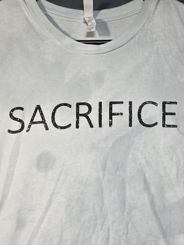 Sacrifice #GotYourSix Military Support Graphic T-Shirt White Size XL - Thumbnail 4