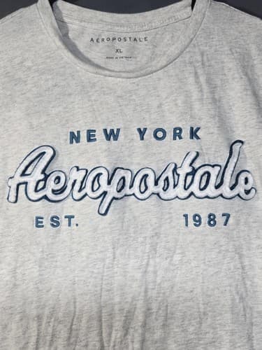 Aeropostale New York Est 1987 Graphic T-Shirt Heather Gray Size XL #G85g - Thumbnail 5