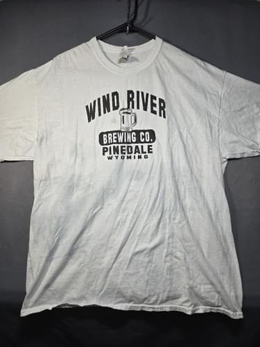 Wind River Brewing Co Pinedale Wyoming Graphic T-Shirt White Size XL #G83g - Thumbnail 2