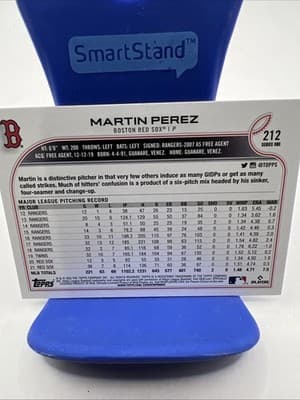 2022 Topps Series 1 - Martin Perez #212 (17) - Thumbnail 3