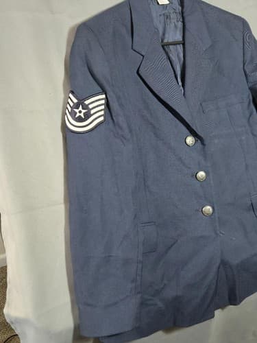 USGI Military Army ASU Service Coat Dress Blue Jacket Women's 14 Medium L #T41t - Thumbnail 3