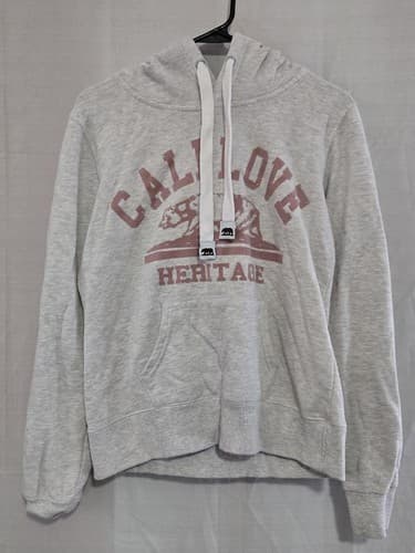 CaliLove heritageMen's Gray Long Sleeve Hoodie Size Medium Light Performance