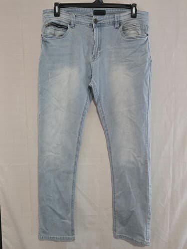 Steve's Jeans Co. Men's Blue Denim Jeans Size 36x32 Classic Straight Leg #T31t