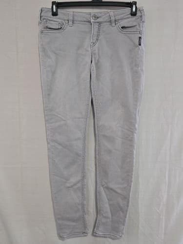 Silver Jeans Co Womens Aiko Mid Super Skinny Jeans 31x31 Blue Denim