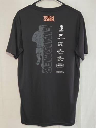 Tough Mudder Men's Black Short Sleeve T-Shirt Size Large Graphic Finisher Tee - Thumbnail 3