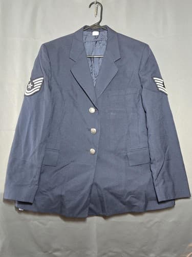 USGI Military Army ASU Service Coat Dress Blue Jacket Women's 14 Medium L #T41t