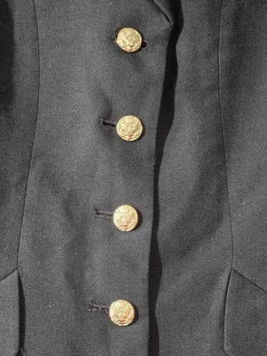 USGI Military Army ASU Service Coat Dress Blue Jacket Women's 10 MP #T42t - Thumbnail 6
