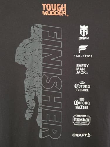 Tough Mudder Men's Black Short Sleeve T-Shirt Size Large Graphic Finisher Tee - Thumbnail 4