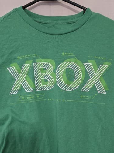 Xbox Graphic T Shirt Youth Large 10-12 Green Logo Gaming Tee - Thumbnail 2