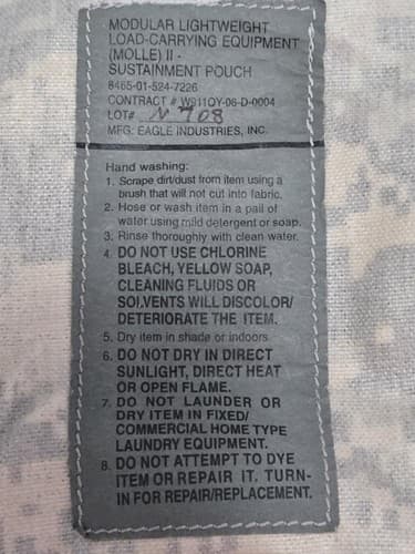Lot of 2 USGI MOLLE II Sustainment Pouch ACU Digital Camo 8465-01-524-7226 #T32t - Thumbnail 3