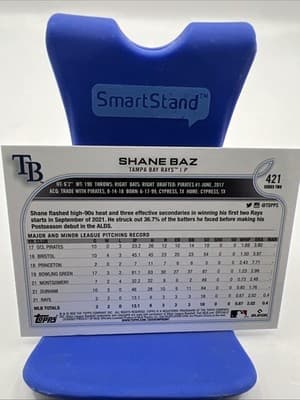 2022 Topps Series 2 - Shane Baz #421 (RC)(23) - Thumbnail 3