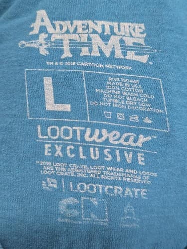 Adventure Time Exclusive Men's Black Short Sleeve T-Shirt Size Large Graphic Tee - Thumbnail 4