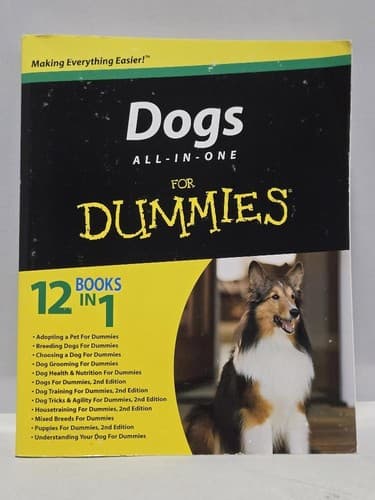 Dogs All-in-One For Dummies 12 Books in 1 Paperback Dog Training Care Health B32